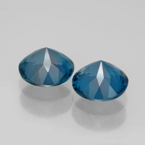 Pedras preciosas de topázio azul natural de  ct, corte redondo, VVS