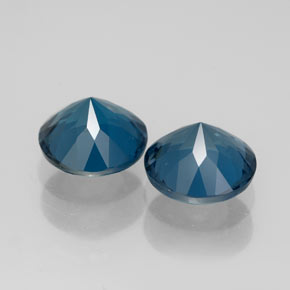 Pedras preciosas de topázio azul natural de  ct, corte redondo, VVS