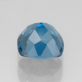 Topázio azul natural 2,92ct, almofada cortada, VVS