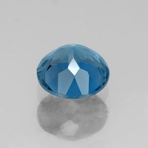 Topázio azul natural 1,64ct, corte redondo, VVS