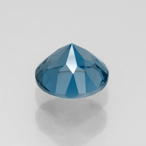 Topázio azul natural 1,75ct, corte redondo, VS