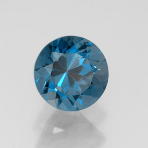 Topázio azul natural 1,97ct, corte redondo, VS-SI