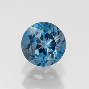 Topázio azul natural 1,98ct, corte redondo, VS