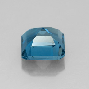 Topázio azul natural 2,27ct, corte esmeralda, VS