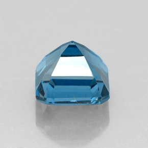 Topázio azul natural 2,51ct, corte esmeralda, VS