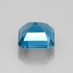 Topázio azul natural 2,27ct, corte esmeralda, VVS-VS