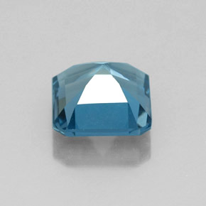 Topázio azul natural 2,04ct, corte esmeralda, VS