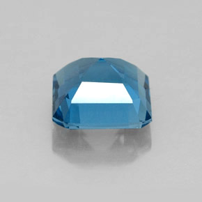 Topázio azul natural 2,06ct, corte esmeralda, VVS