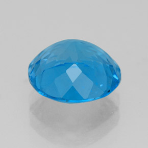 Topázio azul natural 3,34ct, corte redondo, VS