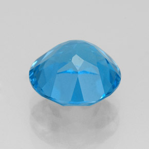 Topázio azul natural 3,23ct, corte redondo, VVS