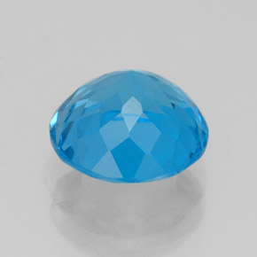 Topázio azul natural 3,57ct, corte redondo, VVS