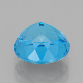 Topázio azul natural 2,91ct, corte redondo, VS