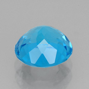 Topázio azul natural 2,44ct, corte redondo, VVS
