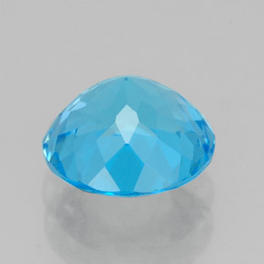 Topázio azul natural 2,34ct, corte redondo, VS