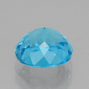 Topázio azul natural 2,48ct, corte redondo, VVS