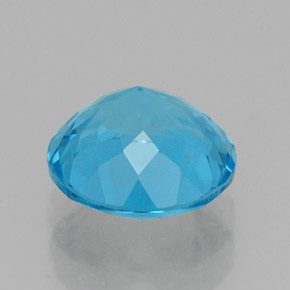Topázio azul natural 2,39ct, corte redondo, VVS