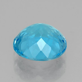 Topázio azul natural 2,32ct, corte redondo, VVS
