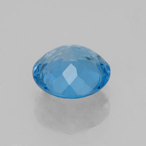 Topázio azul natural 2,07ct, corte redondo, VS