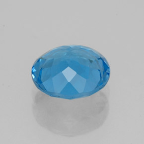 Topázio azul natural 2,14ct, corte redondo, VVS-VS