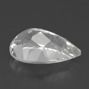 Topázio branco natural 3,60ct, formato de pêra, VVS-VS