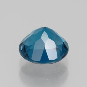Topázio azul natural 1,70ct, corte redondo, VVS