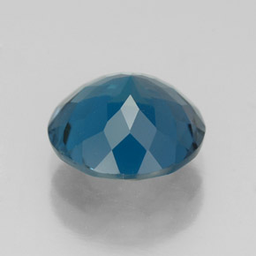 Topázio azul natural 3,15ct, corte redondo, VVS