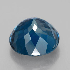 Topázio azul natural 3,75ct, corte redondo, VVS-VS