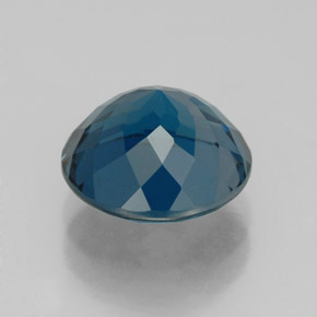 Topázio azul natural 3,36ct, corte redondo, VS