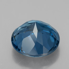 Topázio azul natural 3,44ct, corte redondo, VS