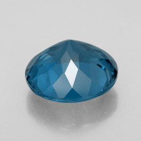 Topázio azul natural 3,25ct, corte redondo, VVS-VS