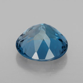 Topázio azul natural 3,30ct, corte redondo, VVS