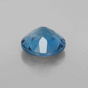 Topázio azul natural 3,12ct, corte redondo, VS-SI
