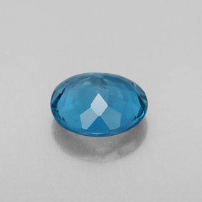 Topázio azul natural 2,77ct, corte redondo, VS