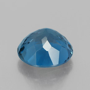 Topázio azul natural 3,32ct, corte redondo, VVS