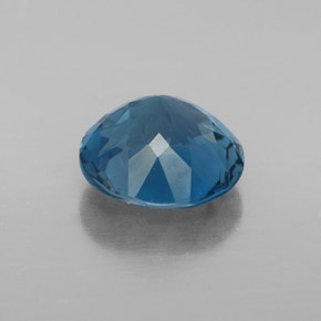 Topázio azul natural 3,20ct, corte redondo, VVS-VS