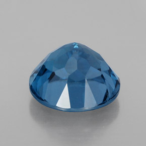 Topázio azul natural 3,57ct, corte redondo, VS-SI