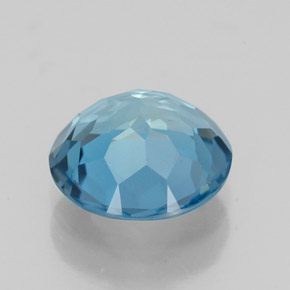 Topázio azul natural 2,58ct, corte redondo, VVS