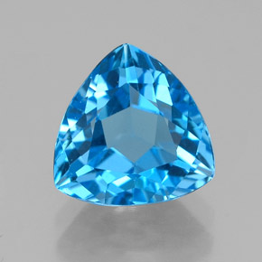 Topázio azul natural 3,24ct, trillion, VVS-VS