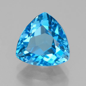 Topázio azul natural 3,24ct, trillion, VVS-VS