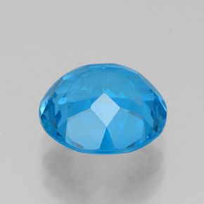 Topázio azul natural 3,14ct, corte redondo, VVS