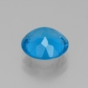 Topázio azul natural 2,22ct, corte redondo, VVS-VS