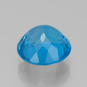 Topázio azul natural 3,50ct, corte redondo, VS