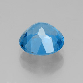 Topázio azul natural 2,28ct, corte redondo, VVS