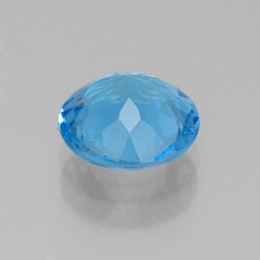 Topázio azul natural 2,07ct, corte redondo, VS-SI