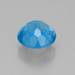 Topázio azul natural 2,14ct, corte redondo, VVS