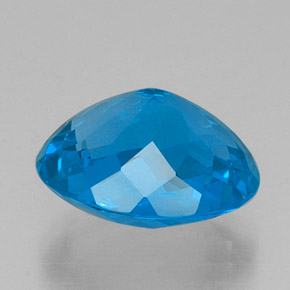 Topázio azul natural 11,31ct, corte oval, VVS