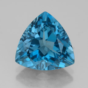 Topázio azul natural 5,58ct, trillion, VVS