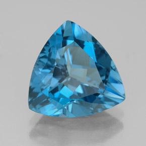 Topázio azul natural 5,58ct, trillion, VVS
