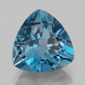 Topázio azul natural 6,63ct, trillion, VVS