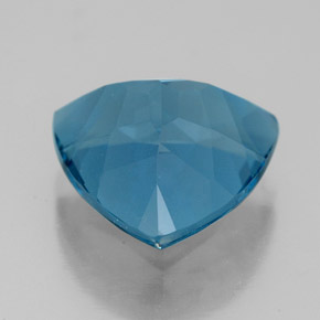 Topázio azul natural 6,69ct, trillion, VVS